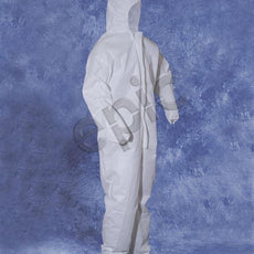 Tians Coveralls, White SMS, H&B, EW, EB, 3xl, 25/Cs - 206893-3XL