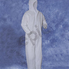 Tians Coveralls, White SMS, Hood, EW, EA, EB, LRG, 25/Cs - 226893-L