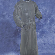 Tians Coat Apron, 6mil Solid Vinyl, Hemmed, EW, Clear, MED, 36/Cs - CA6C-M