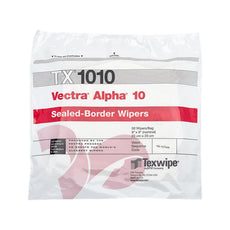 Texwipe Vectra Alpha 10 9" x 9" double-knit polyester, sealed-border wipers, 1000 wipers/Cs - TX1010