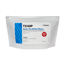 Texwipe VERTEX High Sorption Prewet Wiper 9" x 9" 70% IPA, 300 wipers/Cs - TX49P