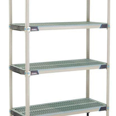 MetroMax i X346GX3 4-Shelf Plastic Industrial Shelving Starter Unit, 18" x 42" x 63"