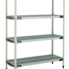 MetroMax i X356GX3 4-Shelf Plastic Industrial Shelving Starter Unit, 18" x 48" x 63"