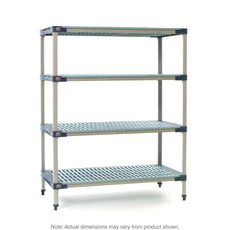 MetroMax 4 X526G4 4-Shelf Plastic Industrial Shelving Starter Unit, 24" x 30" x 63"