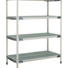 MetroMax i X556GX3 4-Shelf Plastic Industrial Shelving Starter Unit, 24" x 48" x 63"
