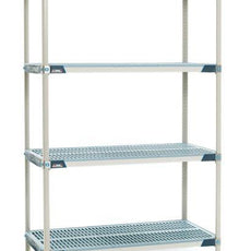 MetroMax i X576GX3 4-Shelf Plastic Industrial Shelving Starter Unit, 24" x 72" x 63"